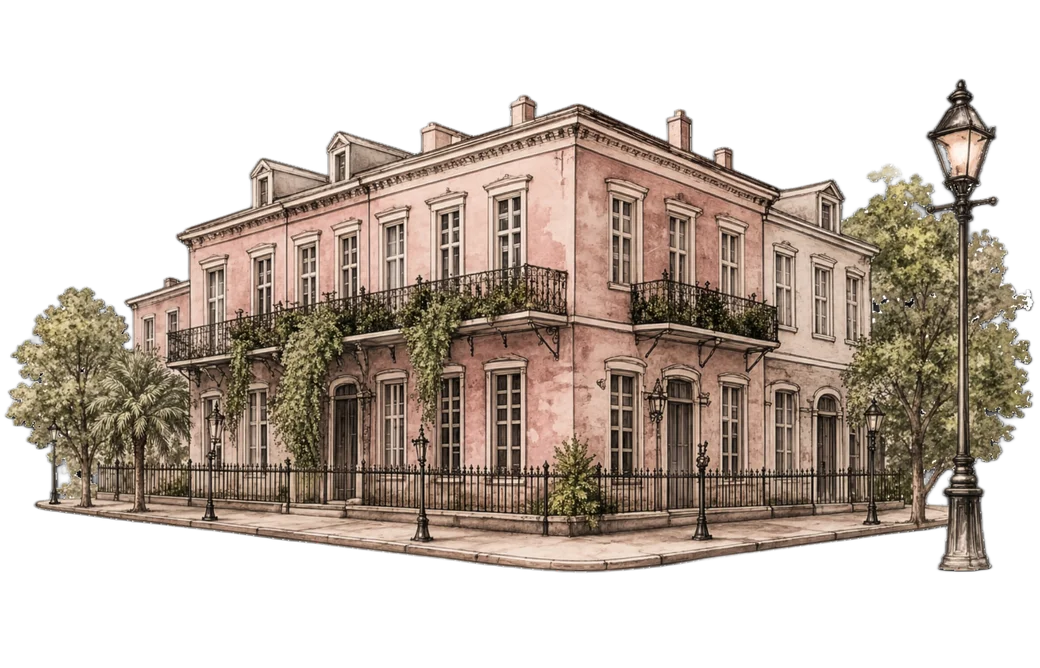 Our future home — a New Orleans townhouse illustration